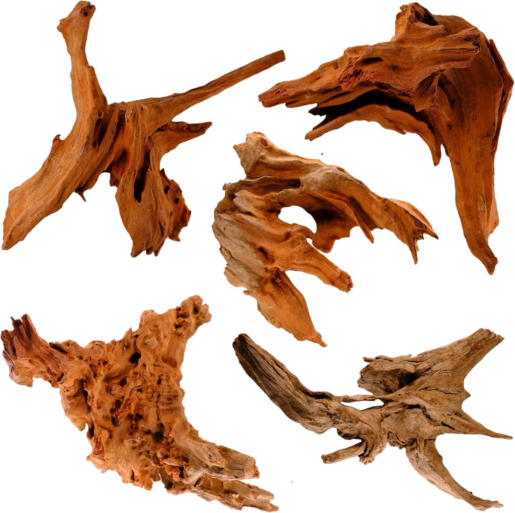 Azil Natural Driftwood 6'' - 8'' Perfect Aquarium Decoration! Ideal for Fish Tanks, Freshwater Aquariums, terrariums, aquascaping, hardscaping,Aquatic Plants.