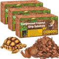 ZeeDix 3PCS Coconut Husk for Reptiles, Organic Coconut Chips Substrate Coco Husk Snake Bedding, Coco Coir Chips Reptile Substrate for Ball Python, Tortoises, Geckos, Lizards, Hermit Crab, Lizard