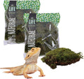 The Habitat Life - Natural Mood Moss - for Reptiles, Amphibians & Invertebrates Terrariums - Moisture-Retaining - Humidity Control - Soft Bedding - Dye-Free & Safe - Medium - 2 Pack