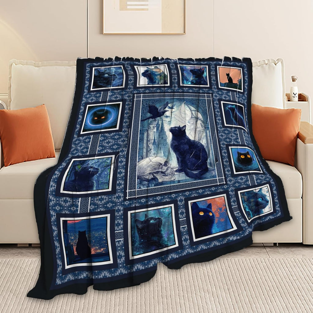 Cat Throw Blanket Cat Stuff Gifts for Kids Girls Boys Adults Women Men Soft Cozy Warm Plush Fluffy Fuzzy Fleece Blanket Decor 40''X50''
