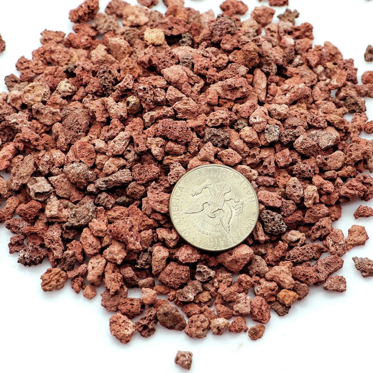 TOYPOPOR Red Lava Accent Rocks Outdoor Decorative Stones for Craft Projects, Vase Fillers, Succulents, Cactus Pots, Terrarium Plants 2.2LB