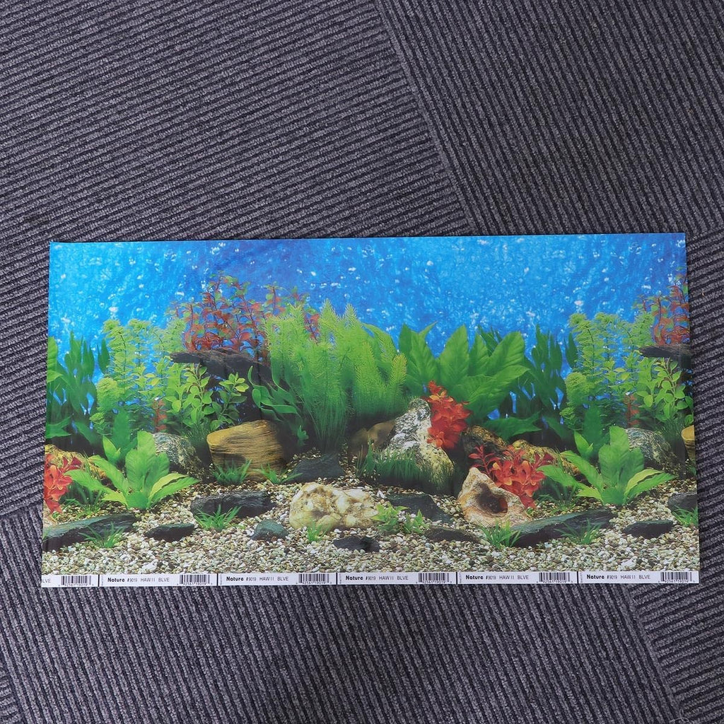 iplusmile 3D Wall Paper 3D Stickers Aquarium Background Wallpapers 10 Gallon Fish Tank Background Double-Sided Decorative Sticker Adhesive Wallpaper Picture Poster Decorate Decorations