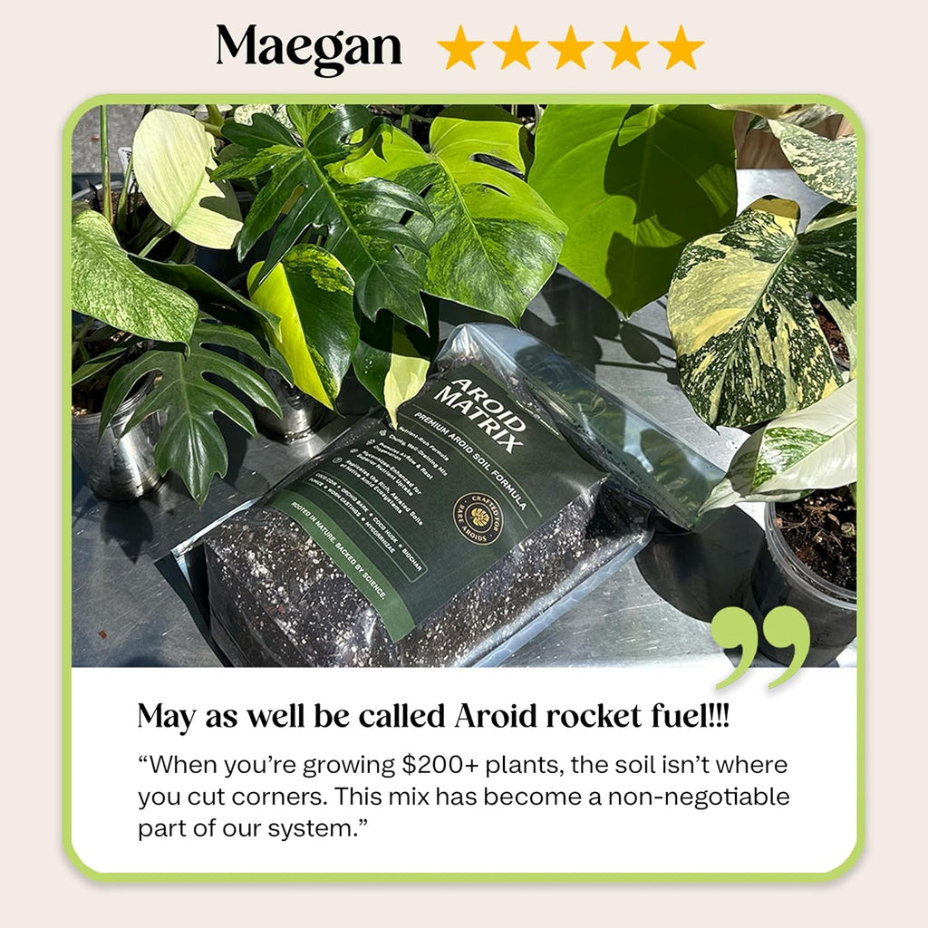 AROID Potting Mix/Premium Soil for Monstera, Philodendron, Alocasia, Anthurium – Chunky, Optimally Aerated Soil – Organic & Ready to Use – Supercharges Root and Foliage Growth (4 QTS)