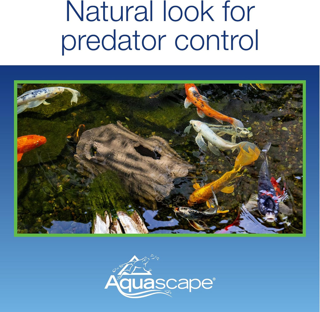 Aquascape Faux Log Fish Cave, Predator Control and Decorative Shelter for Koi and Fish, Ponds, Aquariums, and Terrariums, 78324