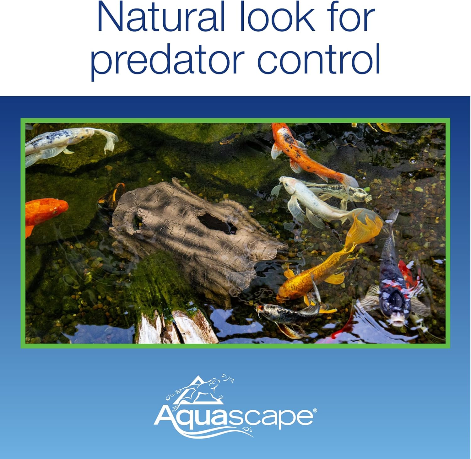 Aquascape Faux Log Fish Cave, Predator Control and Decorative Shelter for Koi and Fish, Ponds, Aquariums, and Terrariums, 78324