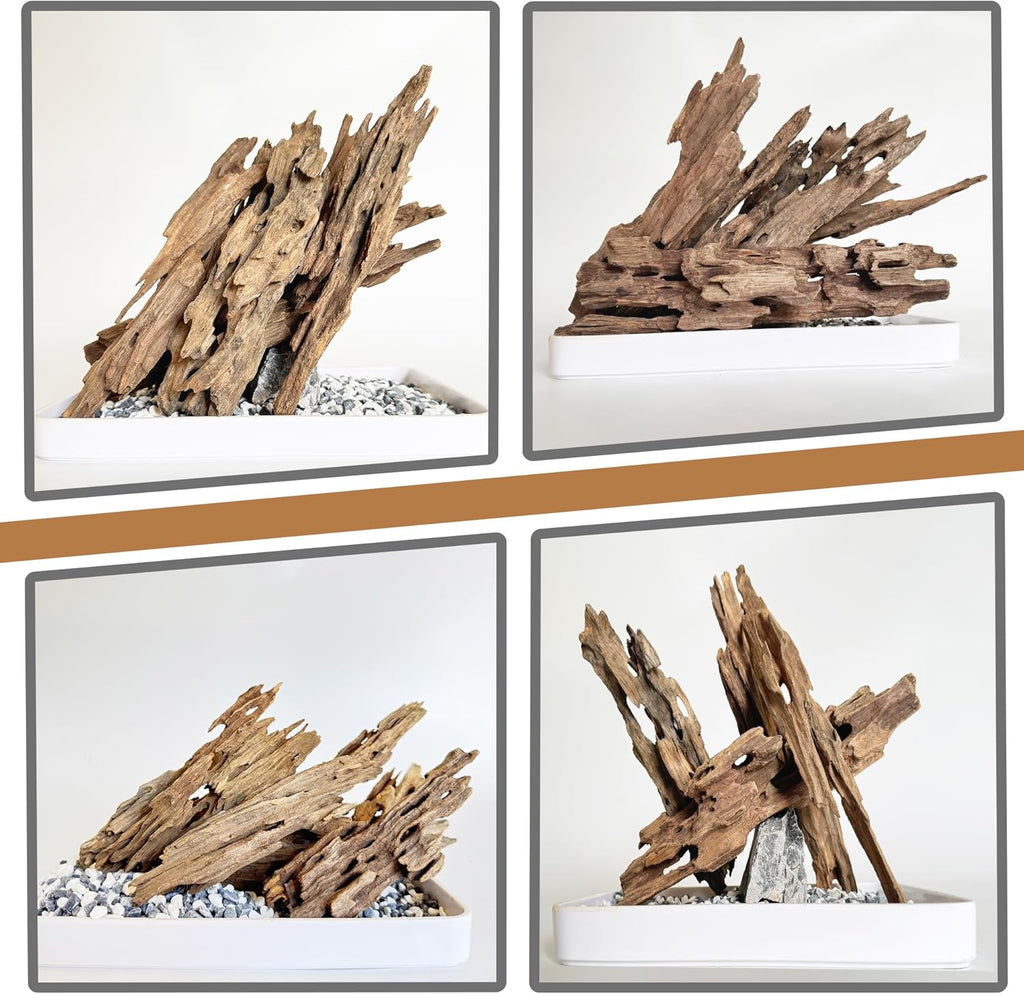 Natural Driftwood Branches for Aquariums&Reptiles-1.5lb,4-12in Length|Ideal for Aquascaping,Reptile Habitat Decor,and DIY Craft Projects (XM-Branches Medium 9 to 12 inch-1.5lb)