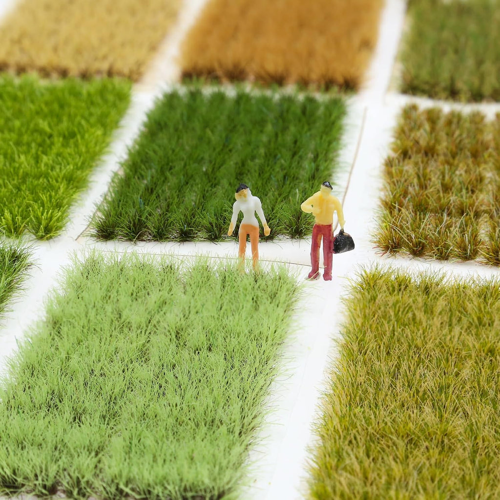 104-pcs 8mm Tall Diorama-Flowers-Grass Model Grass Cluster Earth Base Brown Static-Grass for Model-Train-Scener Wargaming-Terrain ，Dioramas & DIY Crafts