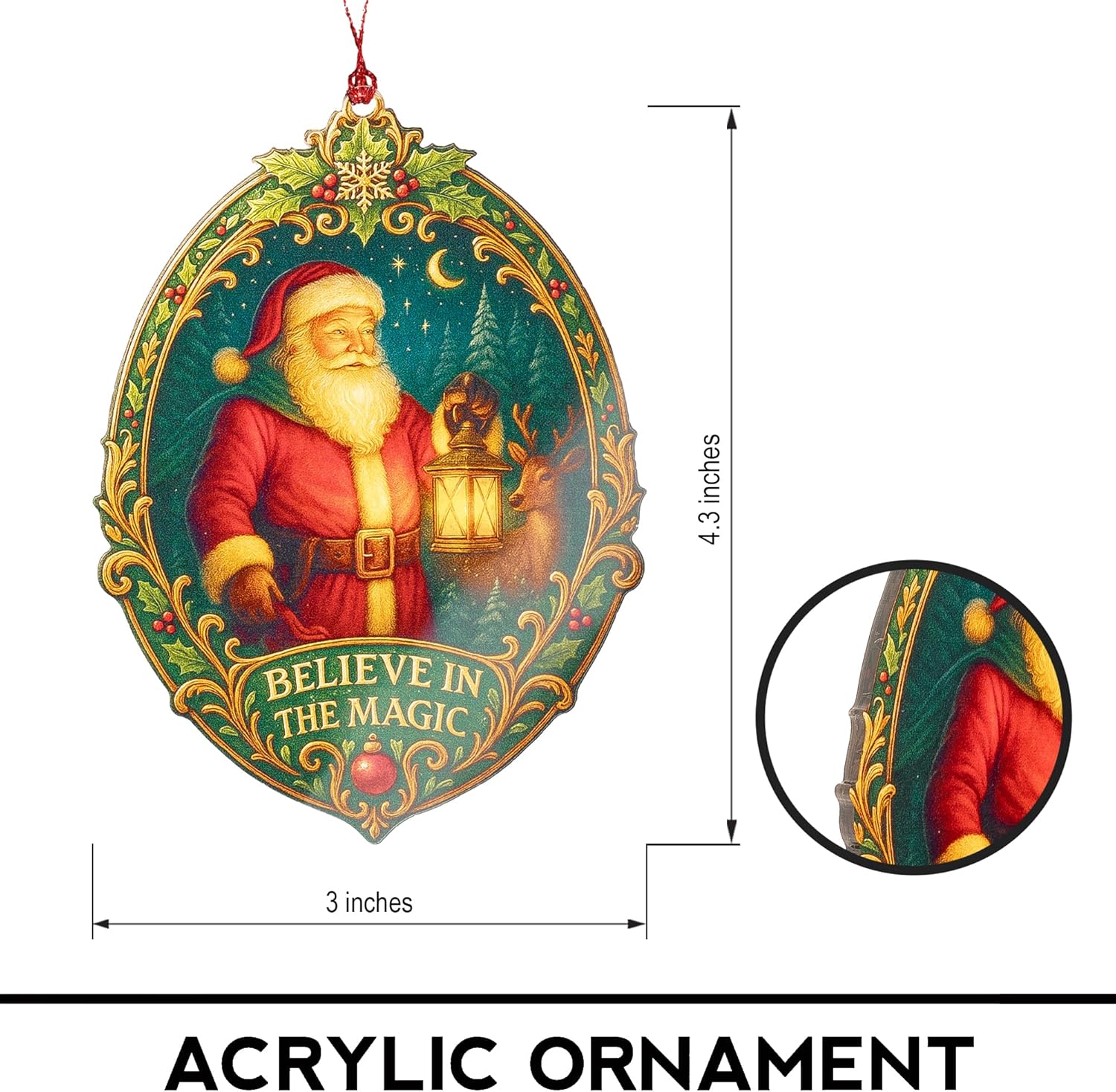 Funny Christmas Santa Ornaments 2025 - Santa Ornaments for Christmas Tree - Christmas Ornaments - Nostalgic Christmas Decorations - Old World Christmas Ornaments - Christmass Ornament