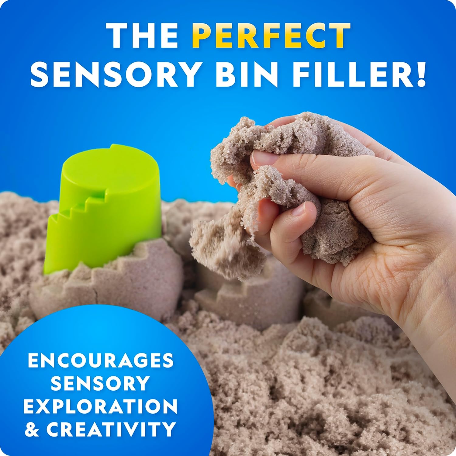 National Geographic 6 Lb. Moon Sand Combo Pack - 2 Lbs. Each of Blue, Purple and Natural Play Sand with Castle Molds - A Fun No Mess Sensory Activity (Amazon Exclusive)