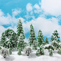 Skylety 70 Pieces Model Trees 1.2-6.3 Inch Mixed Miniature Toy Trees Diorama Supplies Fake Plants for Train Scenery Architecture DIY Crafts, Building Model Scenery Landscape Natural Green(Novel)