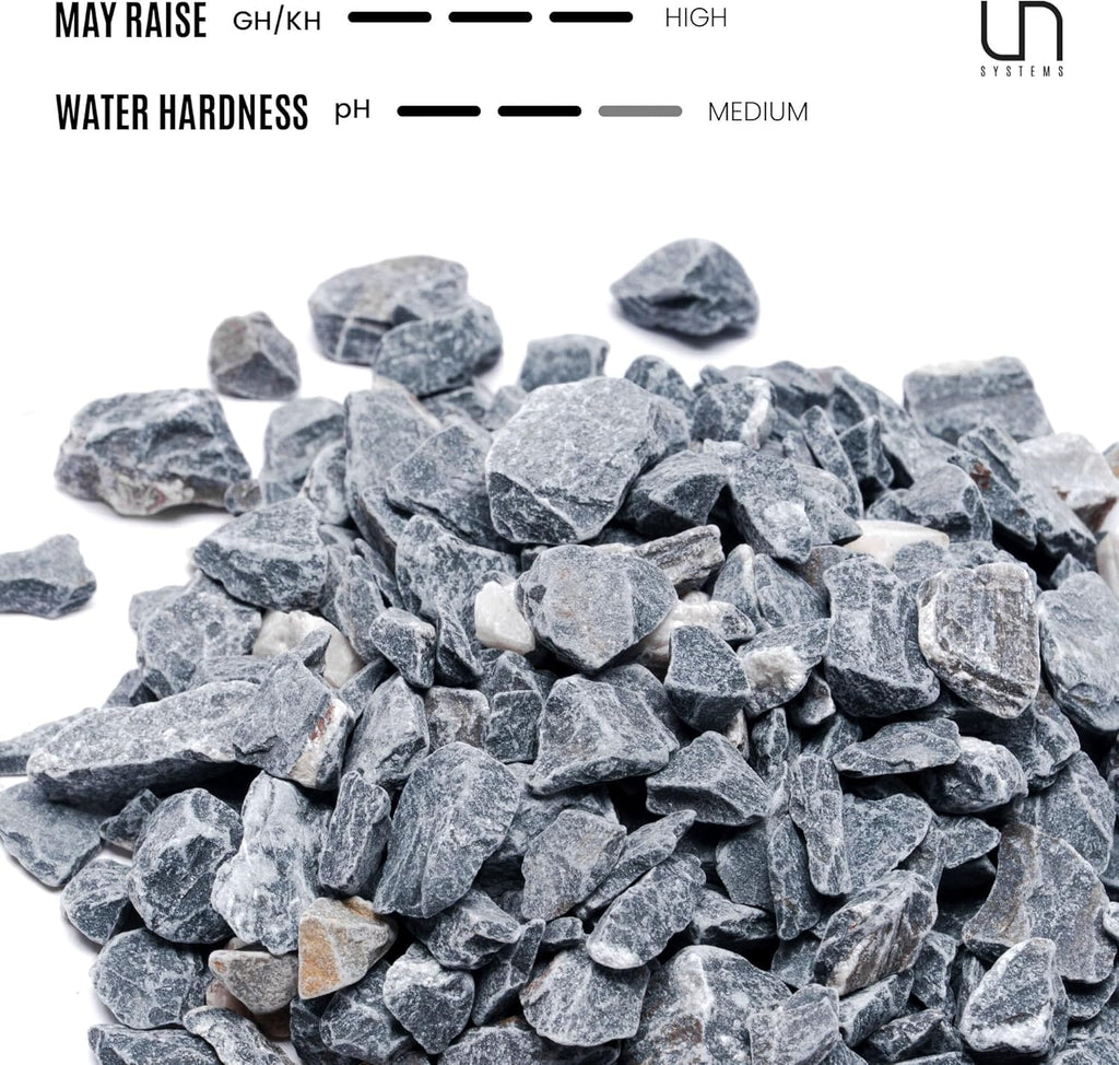 UNS Accent Stone - Aquascaping Hardscape for Freshwater Aquarium Aquascape - Shrimp, Turtle, Betta Fish Tank Decoration - Blue Gray Substrate Gravel for Terrariums - Seiyru Mountain Gravel, 3 lb