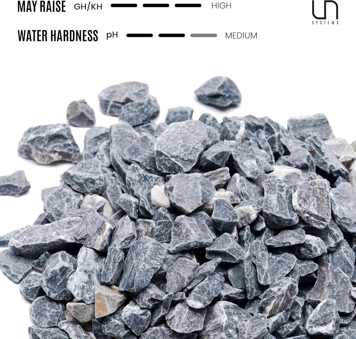 UNS Accent Stone - Aquascaping Hardscape for Freshwater Aquarium Aquascape - Shrimp, Turtle, Betta Fish Tank Decoration - Blue Gray Substrate Gravel for Terrariums - Seiyru Mountain Gravel, 3 lb