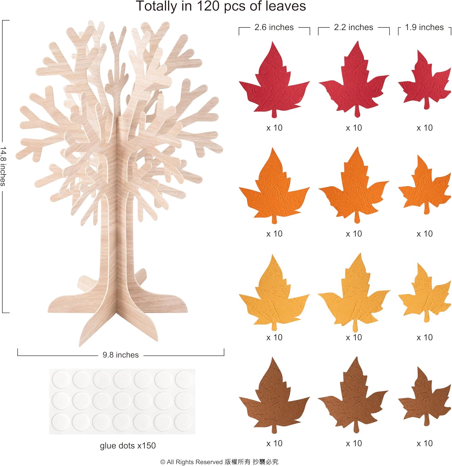 Cheerland Tree of Life Centerpiece 3D Table Decor Autumn Fall Thankful Tree for Thanksgiving Harvest Rustic Woodland Party Supplies Yellow, Orange, Red Leaves Décor Arrangements Displays