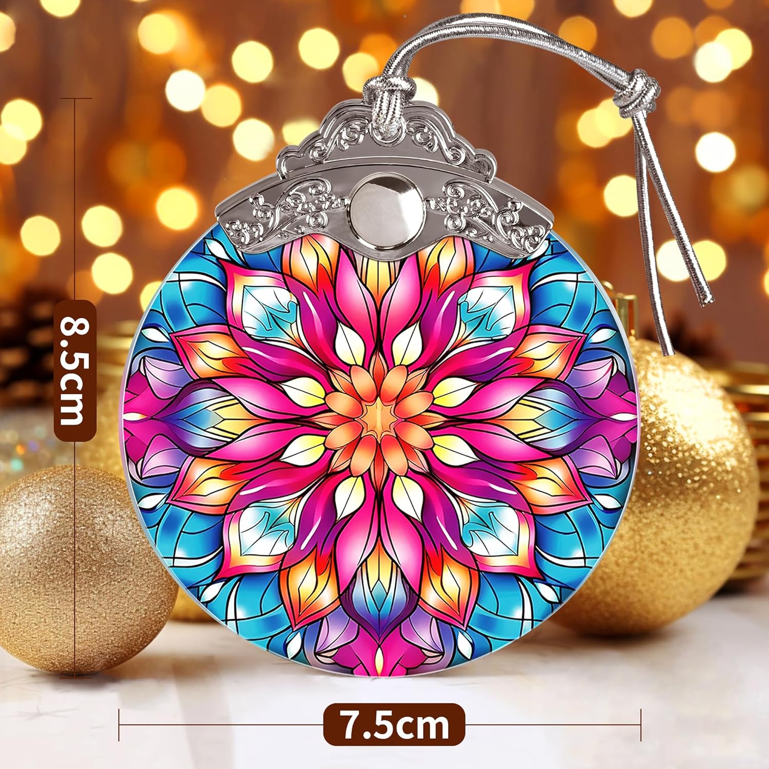 Lotus Flower Christmas Ornament - Hanging Decor & Suncatcher - Gifts for Lotus Lovers