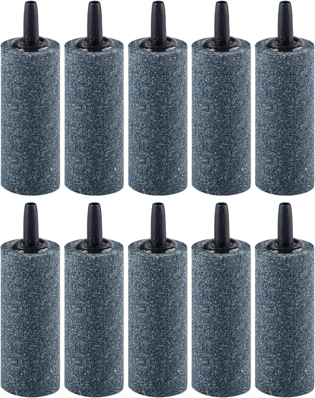 Pawfly Aquarium Air Stone Bubbler 2 Inch Cylindrical Bubble Release Tool Oxygen Diffuser for Air Pump Fish Tank Bucket Small Pond and DWC Reservoir, 10 Pack