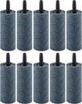 Pawfly Aquarium Air Stone Bubbler 2 Inch Cylindrical Bubble Release Tool Oxygen Diffuser for Air Pump Fish Tank Bucket Small Pond and DWC Reservoir, 10 Pack
