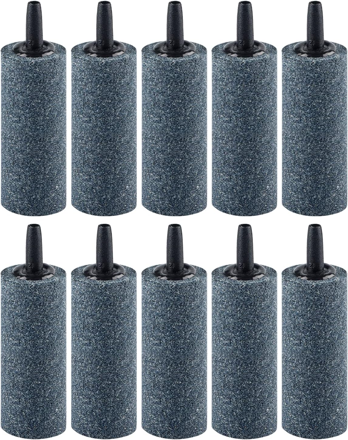 Pawfly Aquarium Air Stone Bubbler 2 Inch Cylindrical Bubble Release Tool Oxygen Diffuser for Air Pump Fish Tank Bucket Small Pond and DWC Reservoir, 10 Pack