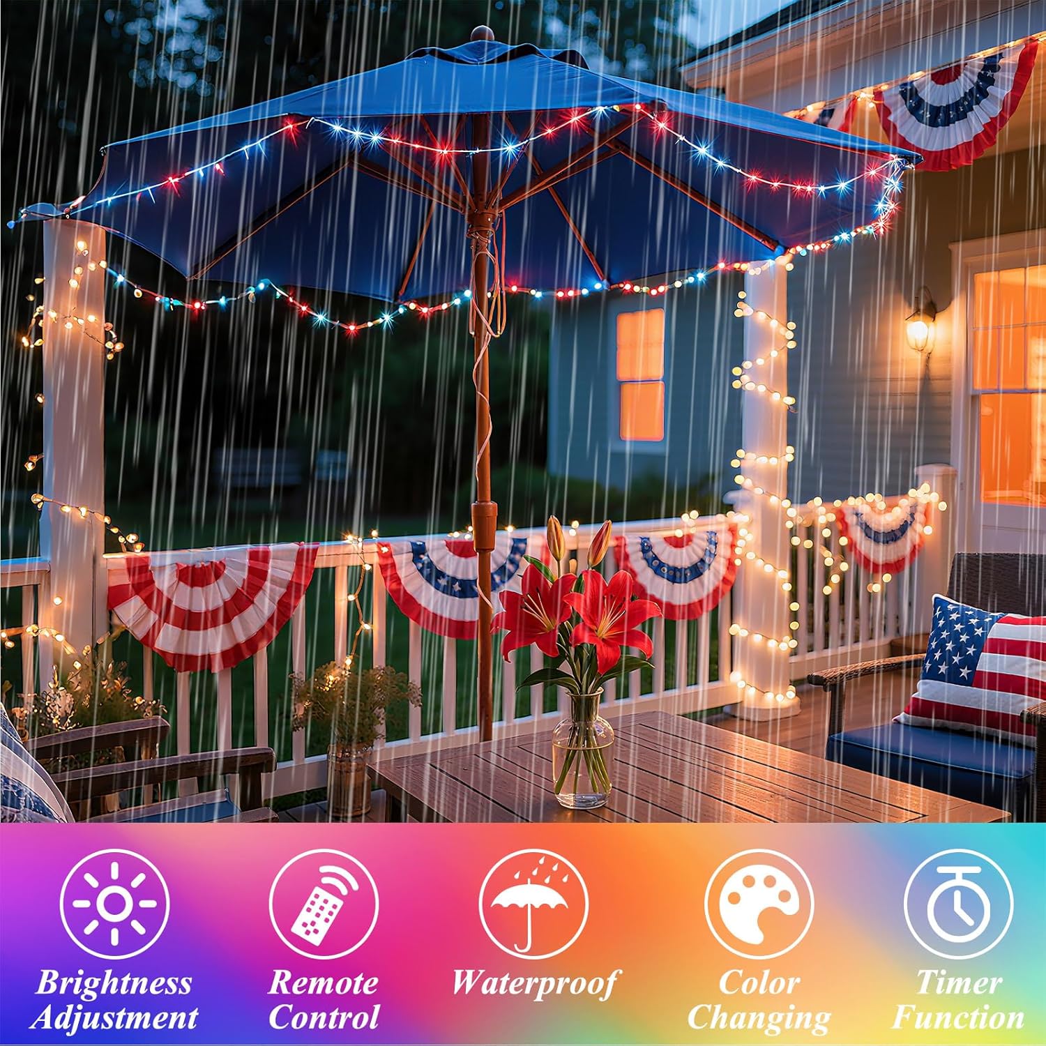 Lovelite 400 LED Christmas Fairy Lights Color Changing, 131 FT 35 Colors String Lights with Remote Silver Wire, Waterproof Fairy Light Plug in for Halloween Xmas Party Bedroom Wedding Indoor Decor