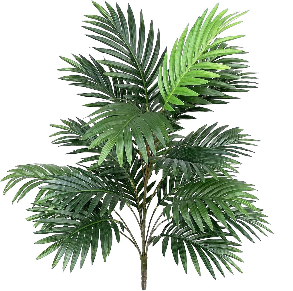 Beebel Artificial Palm Tree Plants 30" Tall UV Resistant Tropical Areca Plant Faux Plants Monstera Leaves Floral Arrangement Safari Leaves Beach Leave Party Suppliers Decorations