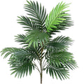 Beebel Artificial Palm Tree Plants 30" Tall UV Resistant Tropical Areca Plant Faux Plants Monstera Leaves Floral Arrangement Safari Leaves Beach Leave Party Suppliers Decorations