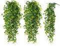 RECUTMS Artificial Plant Fake Plants Artificial Hanging Plants Faux Ivy Plant with Yellow Leaf Fake Hanging Plant Indoor Decoration House Party Garden Room Wall Decor（Yellow）