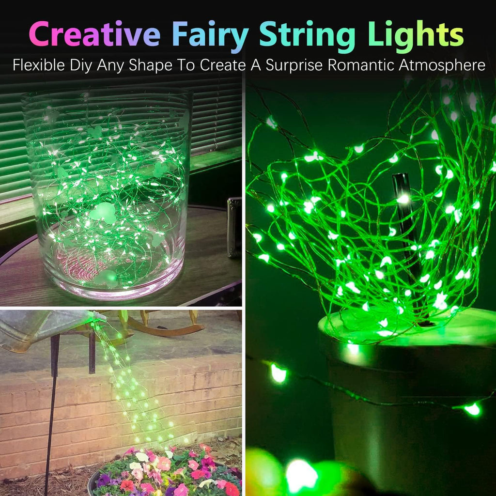 4 Pack 20FT 60LED Christmas Battery Operated Fairy Lights with Timer, Waterproof Battery String Lights Outdoor Indoor, Battery Twinkle Lights for Bedroom Wedding Birthday Party Christmas (Green)