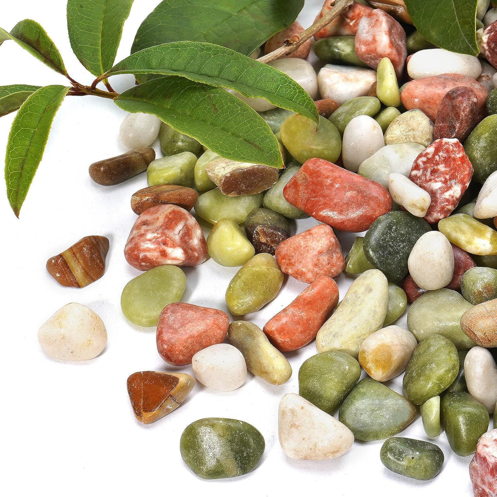 5 lb Pebbles for Indoor Plants, 1/2 Inch Decorative Rocks for Potted Plants, Natural Polished Pebbles for Vases, Succulent, Planters, Landscaping Drainage and Outdoor Gardening