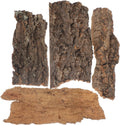 4pcs Reptile Bark Decor Wood, Natural Cork Bark, Bark Cork Hides Water Bark Tube Decor,Reptile Bark Cork Wood Bark Terrarium for Bearded Dragon Lizard Geckos Tortoise Random Shape Random Size Deliver
