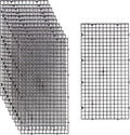 ALEGI 12 Pcs Aquarium Fish Tank Divider Plastic Egg Crate Aquarium Filter Bottom Tray Grid Isolation Board Partition Net Pane Separator (S 12pcs Black)