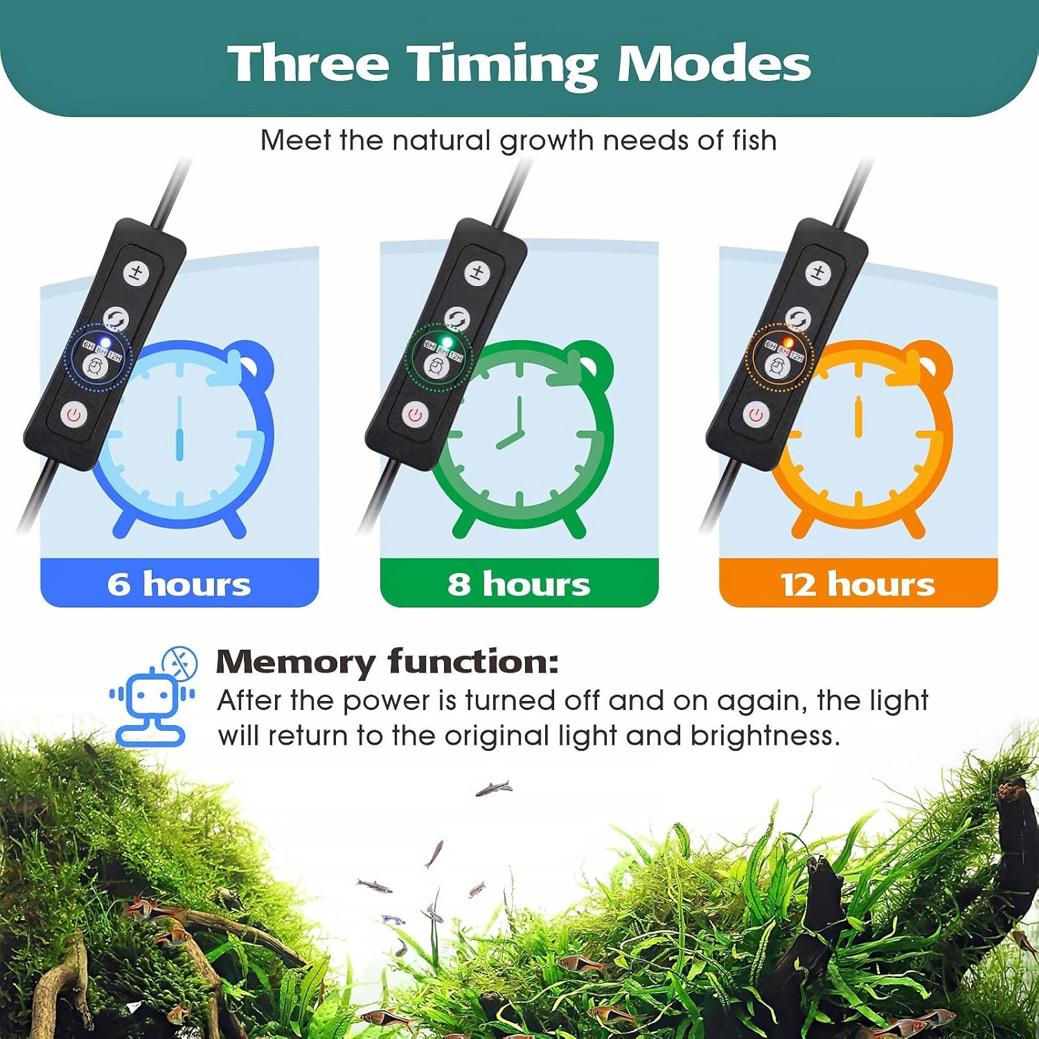 hygger 23W Full Spectrum Aquarium LED Light with 10 Levels of Brightness, White Blue Red Green LEDs,6H8H12H Timer,RGB Light for 32-40IN Freshwater Fish Tank, Aquatic Plants Tropical Ornamental Fish