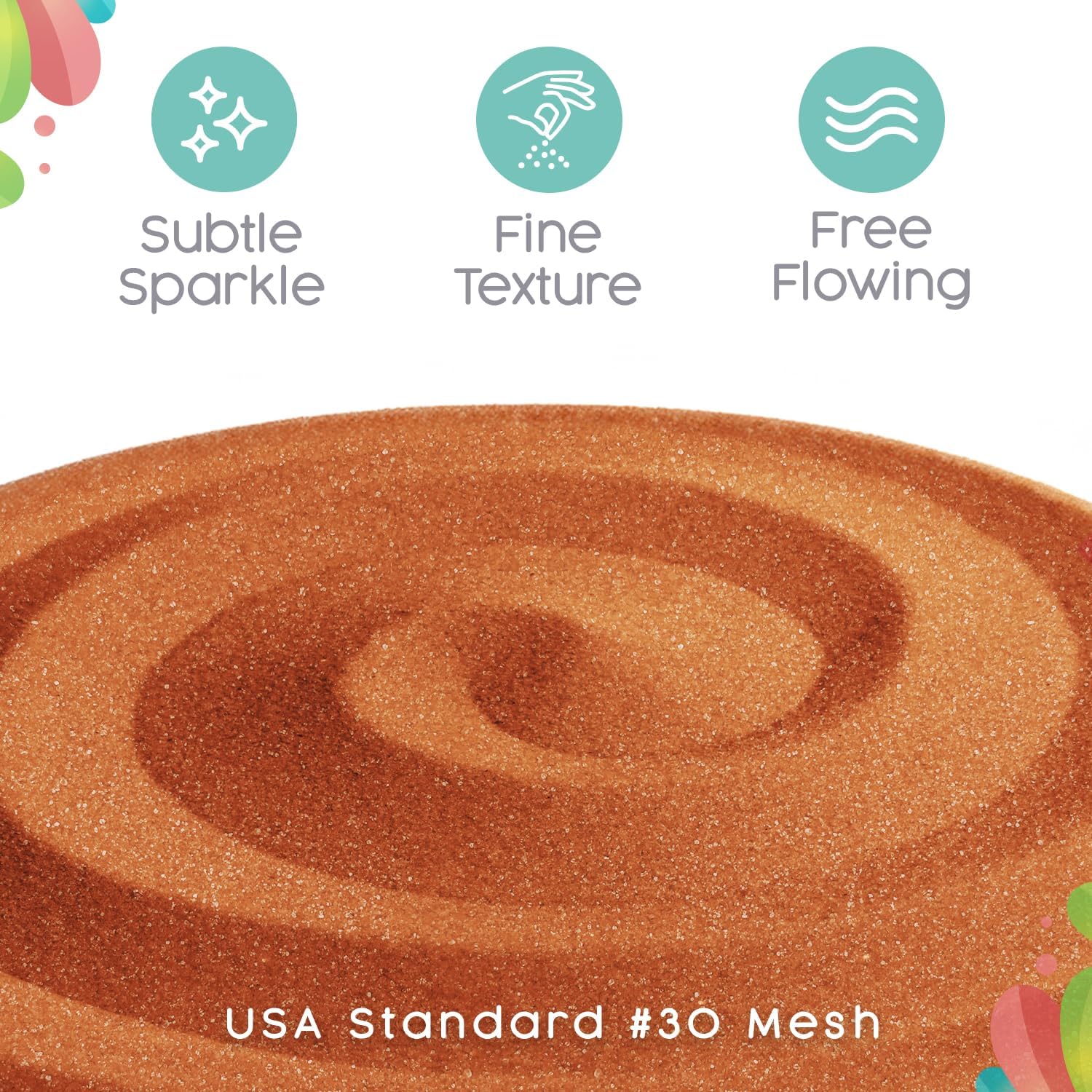 Sandsational Sparkle Pumpkin Spice and White Unity Sand 2 Pack, 1 LB (16 oz) of Each Color, Colored for Weddings, Vase Filler, Home Décor, Crafts, Terrariums, and More