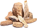 SubstrateSource Natural Stone for Aquarium, Terrarium, Paludarium, Reptile Enclosures - Set of Decorative Rocks for Landcapes, Aquascaping, Fish Tank Decor (Burmese Petrified Wood Stone, 10 lbs, 3-7")
