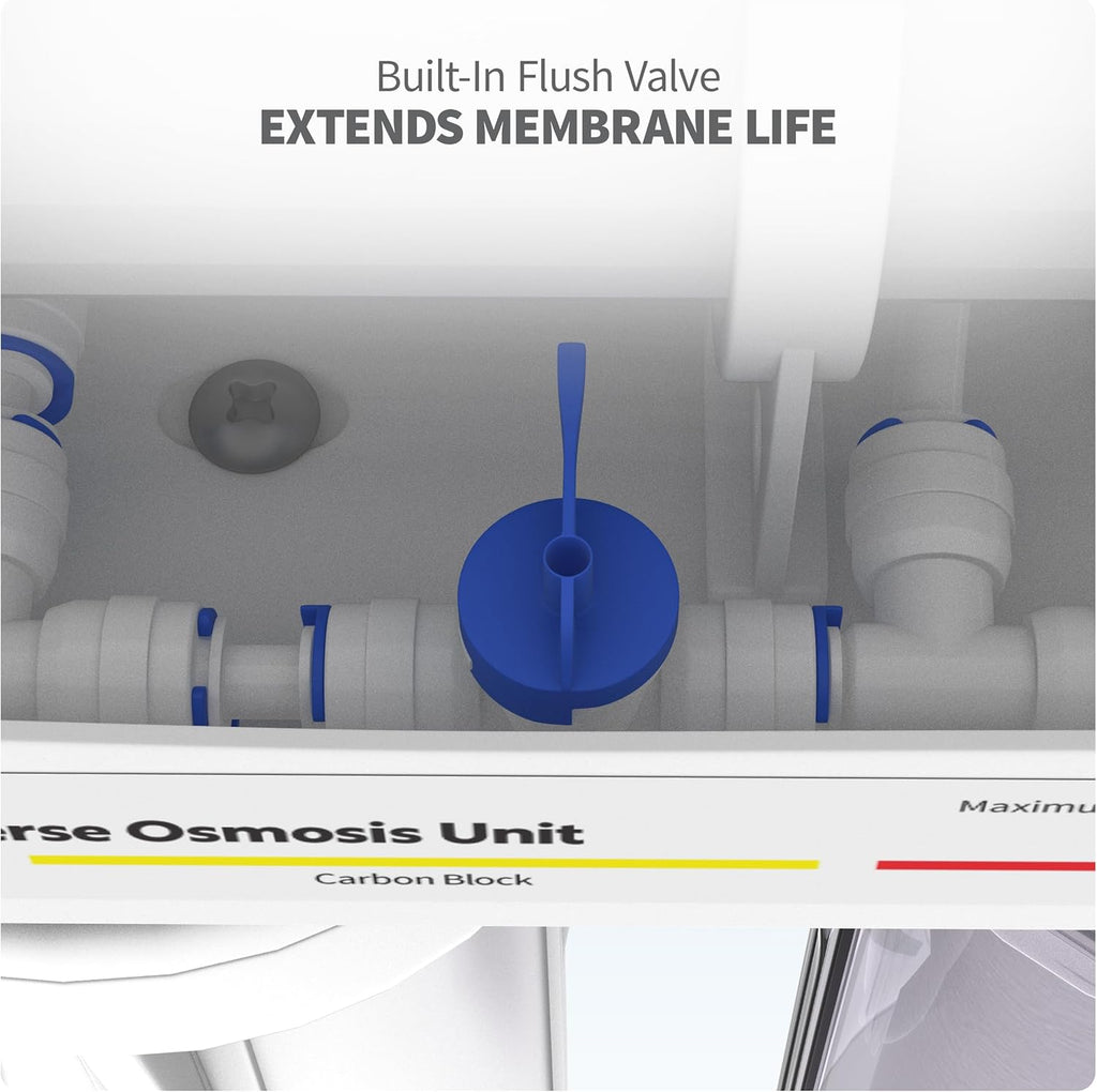 Aquatic Life 4-Stage Hydroponic Reverse Osmosis Water Filter System RO Filtration Unit, High Efficiency, 150 GPD