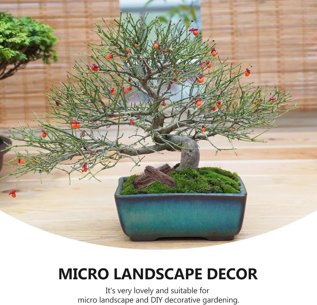 DOITOOL 3Pcs Tree Stumps, Fairy Garden Miniature Tree Stump Decor Dollhouse Supplies Micro Landscape Decor Mini Resin Terrariums Bonsai