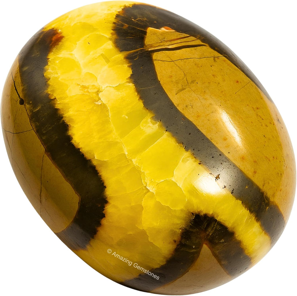 Amazing Gemstone Septarian Crystals and Healing Stones - Large Palm Stone Crystals Piedra - Crystal for Good Luck, Balanced Positive Energy, Meditation - Unique Stocking Stuffers, Gifts for Women, Men