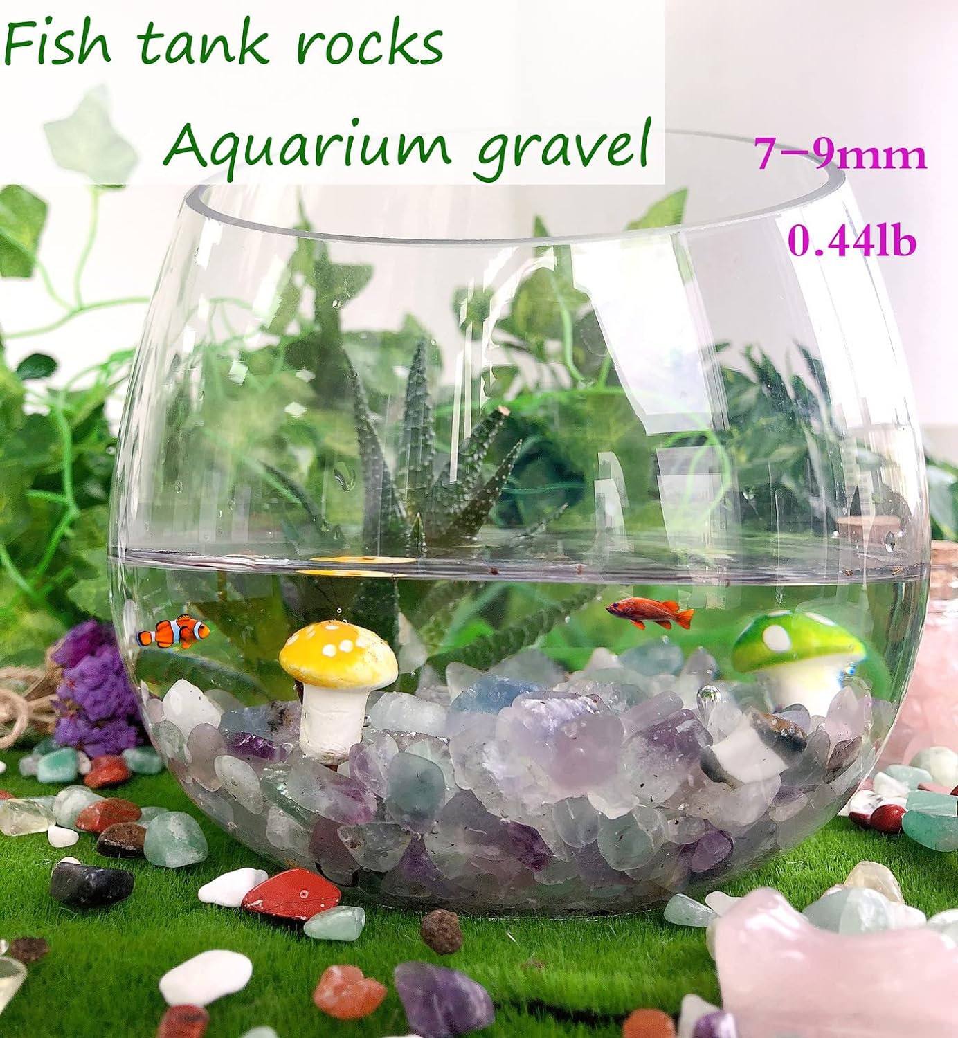 Carnelian Aquarium Gravel Rocks Natural Tumbled Healing Crystal Chips Bulk Gemstones Tumbled Crushed Stones for Fountain Vase Filler Planters Decorative Fish Tank Potted Reiki Energy Balancing 0.44lb