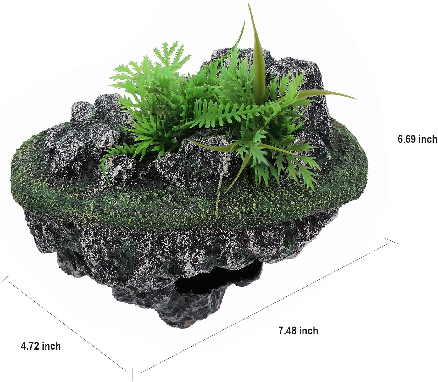 AQUA KT Turtle Floating Rock Tortoise Dock Basking Island Platform for Aquarium Pond Terrarium Habitat Decoration