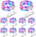 10 Pack Fairy Lights Battery Operated with Timer, 10 Ft 30 LED String Lights Indoor Outdoor, 8 Modes Waterproof Twinkle Lights for Bedroom Dorm DIY Crafts Party Wedding Christmas Decor, Multicolor