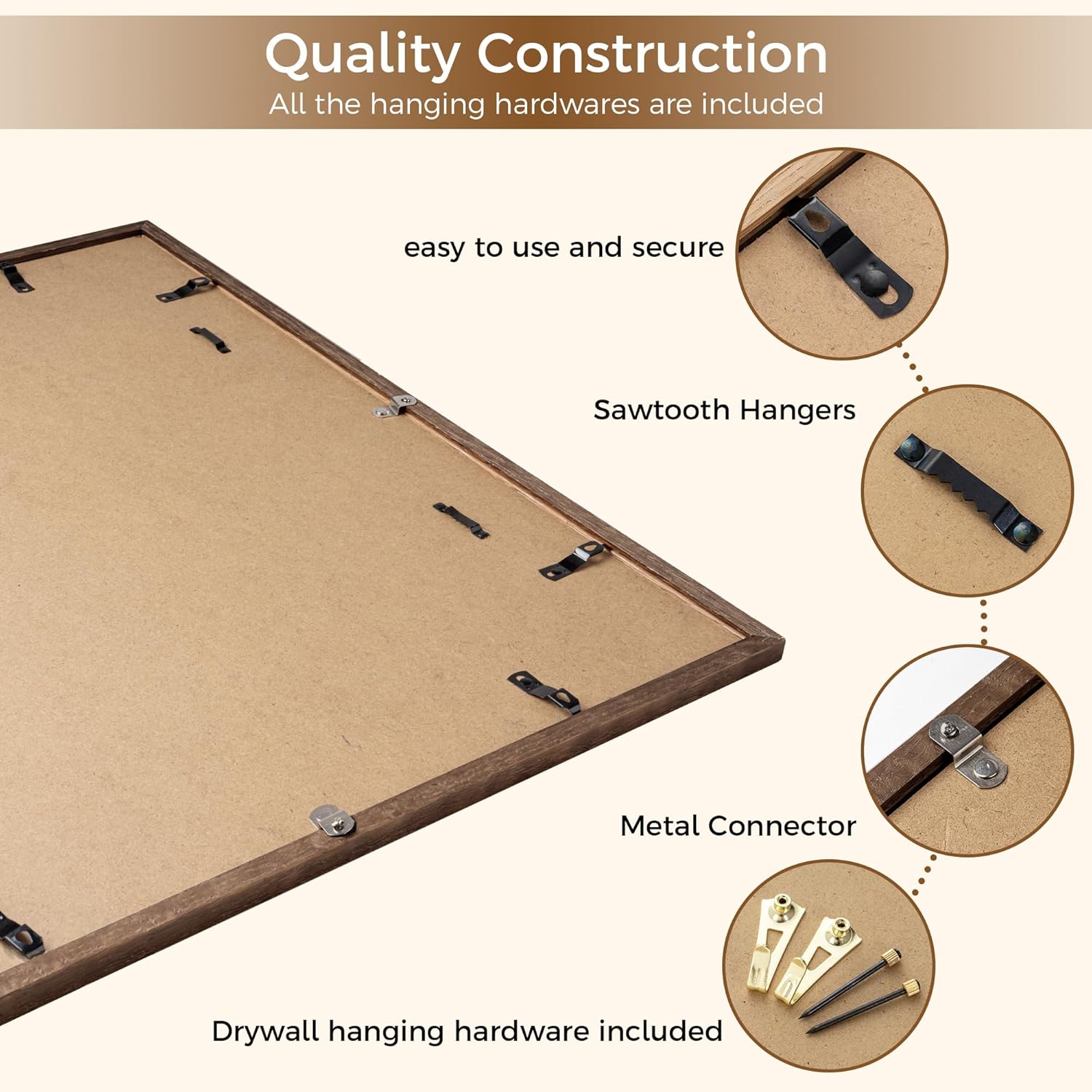 Fun Memories 24x32 Oak Picture Frame for Wall, 24x32 Frame with Matted to 20x28, Solid Wood Picture Frames for Wall Art Photo and Prints (Walnut, 1 Pack)