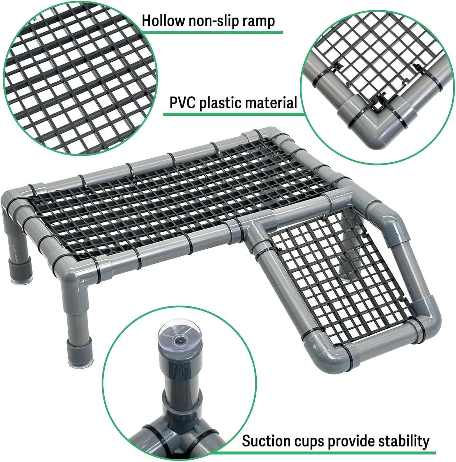 Fhiny Turtle Basking Platform, Plastic Turtle Docks for Basking Reptile Climbing Ramp Tortoise Dock Basking Area for Aquatic Turtles Tortoise Tank Accessories Decor for Lizard Gecko Hermit Crab