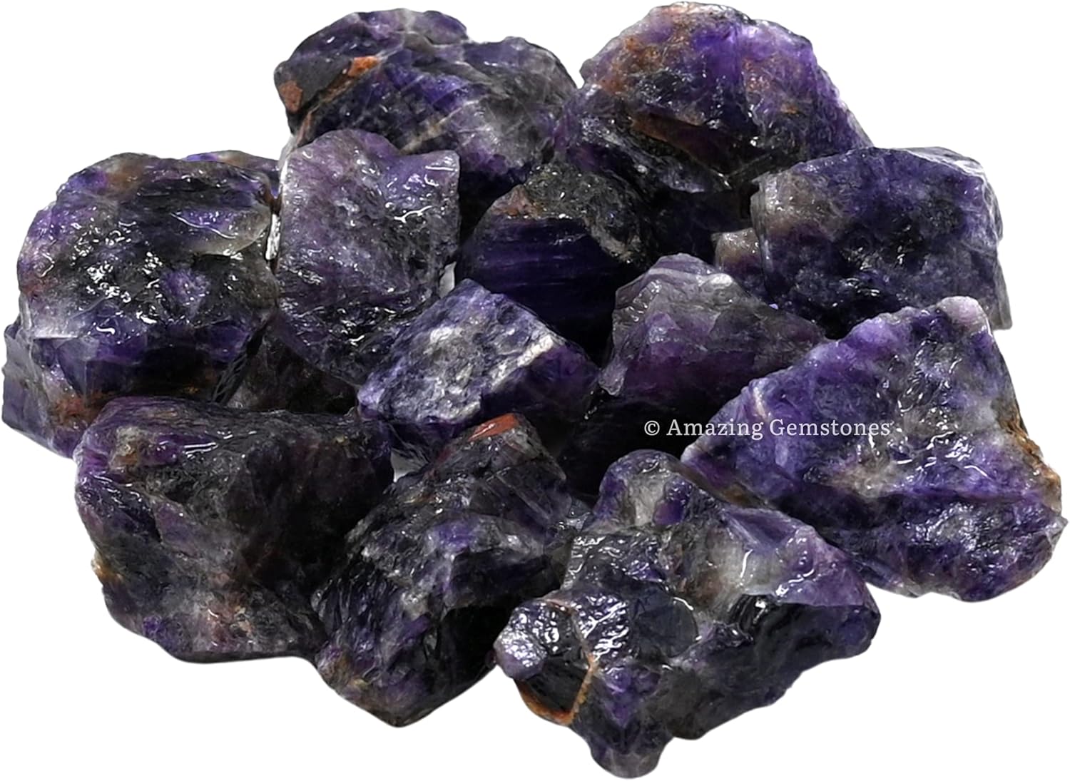 Amazing Gemstone Amethyst Raw Crystals and Healing Stones, Natural Rocks for Tumbling and DIY Raw Stones and Crystals (1 lb)