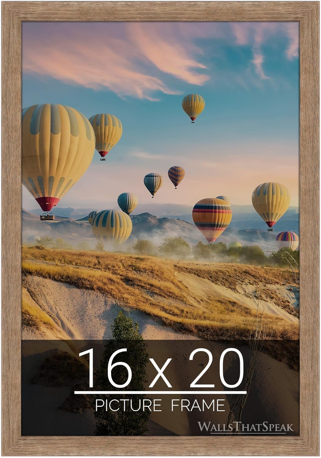 wallsthatspeak 16x20 Brown Barnwood Picture Frame for Puzzles Posters Photos or Artwork