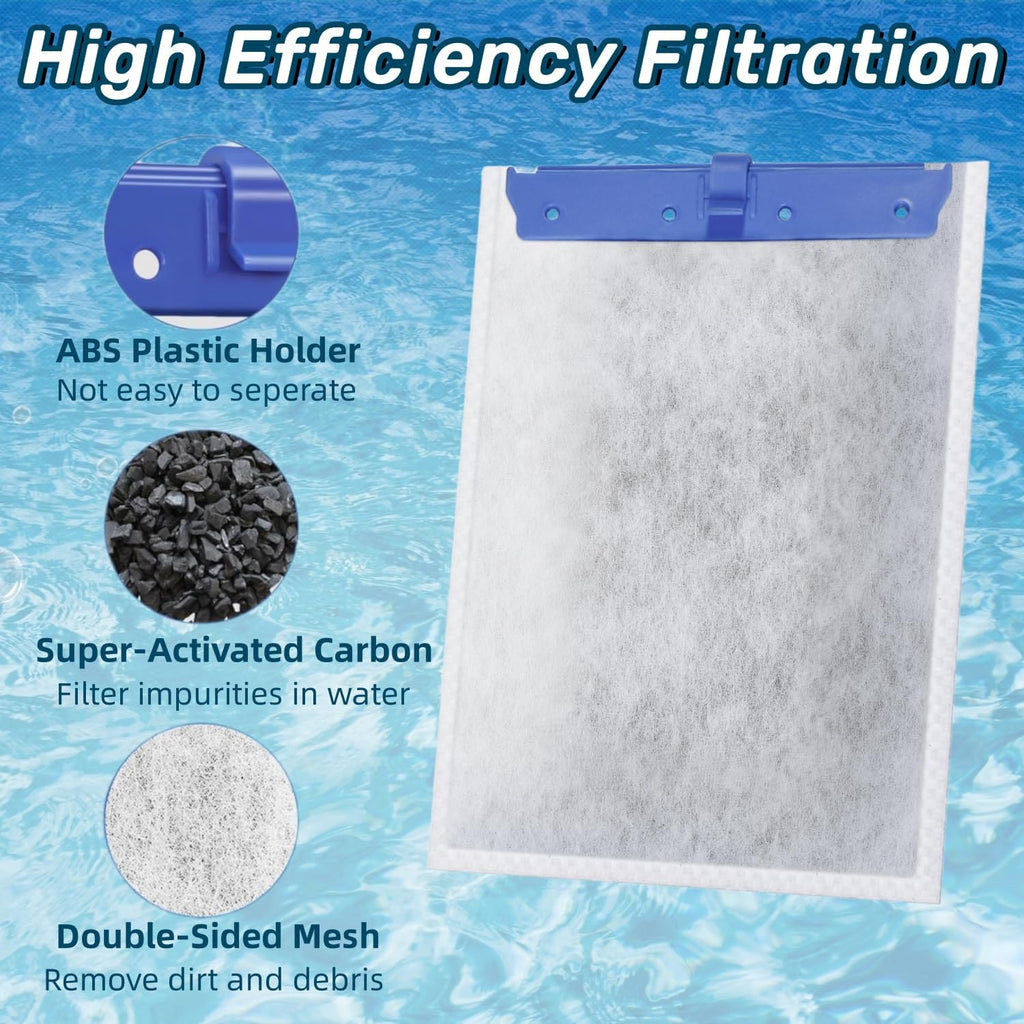 Aquarium Filter Cartridge Compatible with Tetra Whisper Bio-Bag Power Filters, Replacement Filter Cartridges for Tetra ReptoFilter Cartridges Aquariums (6 Packs, Large)