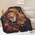 Lion Throw Blanket Lion Stuff Gifts for Kids Girls Boys Adults Women Man Soft Cozy Warm Plush Fluffy Fuzzy Fleece Blanket Decor 50''X60''