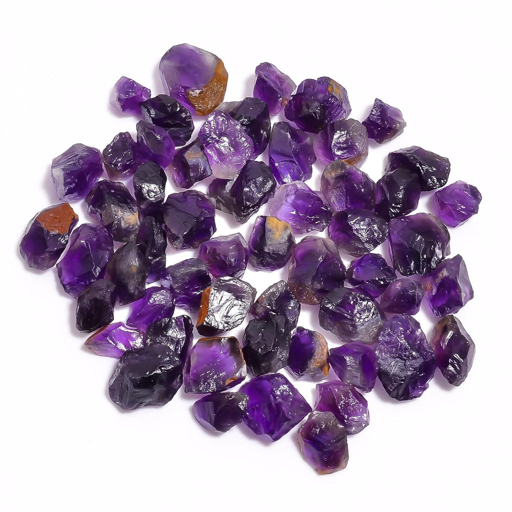100 carats Raw Amethyst Rough Gemstone, Natural Crystals, Healing Stones, Wholesale Lot, Jewelry Making Supply, 10 to 16mm, 8 to 10pcs