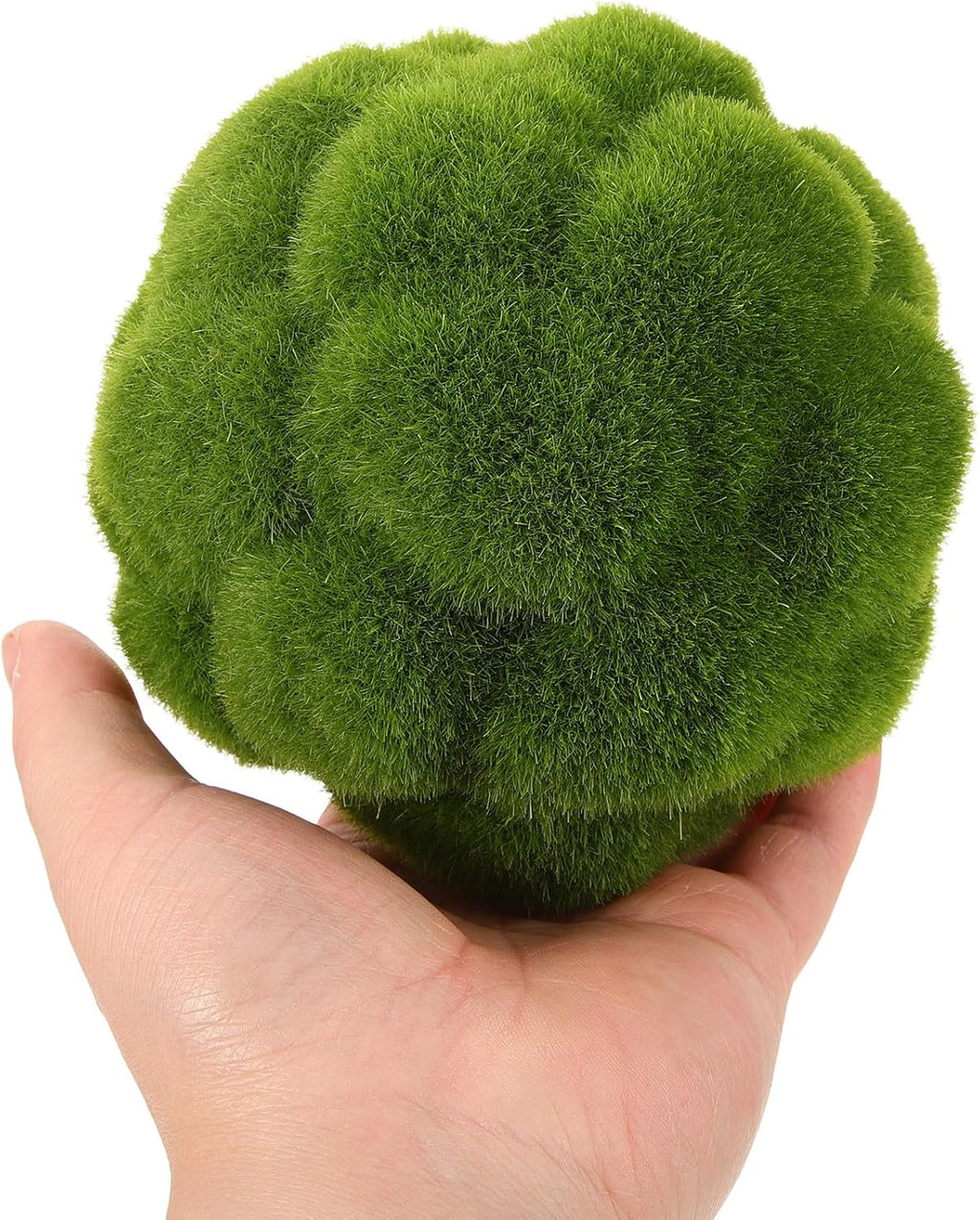 DOITOOL Green Moss Balls: 4Pcs Green Balls Decorative for Bowl - Simulated Moss Ball Spheres Decorative Ball Artificial Plant Ornament for Vase Filler Garden Wedding Party Decoration (3.9in + 4.7in)