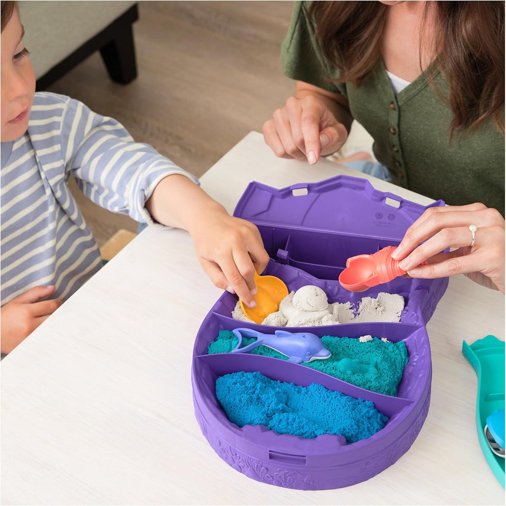 Kinetic Sand, Project Planet Deep Sea with 24oz Sensory Play Sand & Sea Creature Tools, Sustainably Minded Eco Friendly Materials, Holiday Gifts & Stocking Stuffers for Kids Ages 3 and up