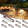 VOLISUN 7 Inch Retaining Wall Lights, IP67 Waterproof Hardscape Lighting, Cuttable Low Voltage Lighting, 12V Paver Lights, 2.8W Outdoor Step Landscape Lights, 2700K Soft White (8 Pack)