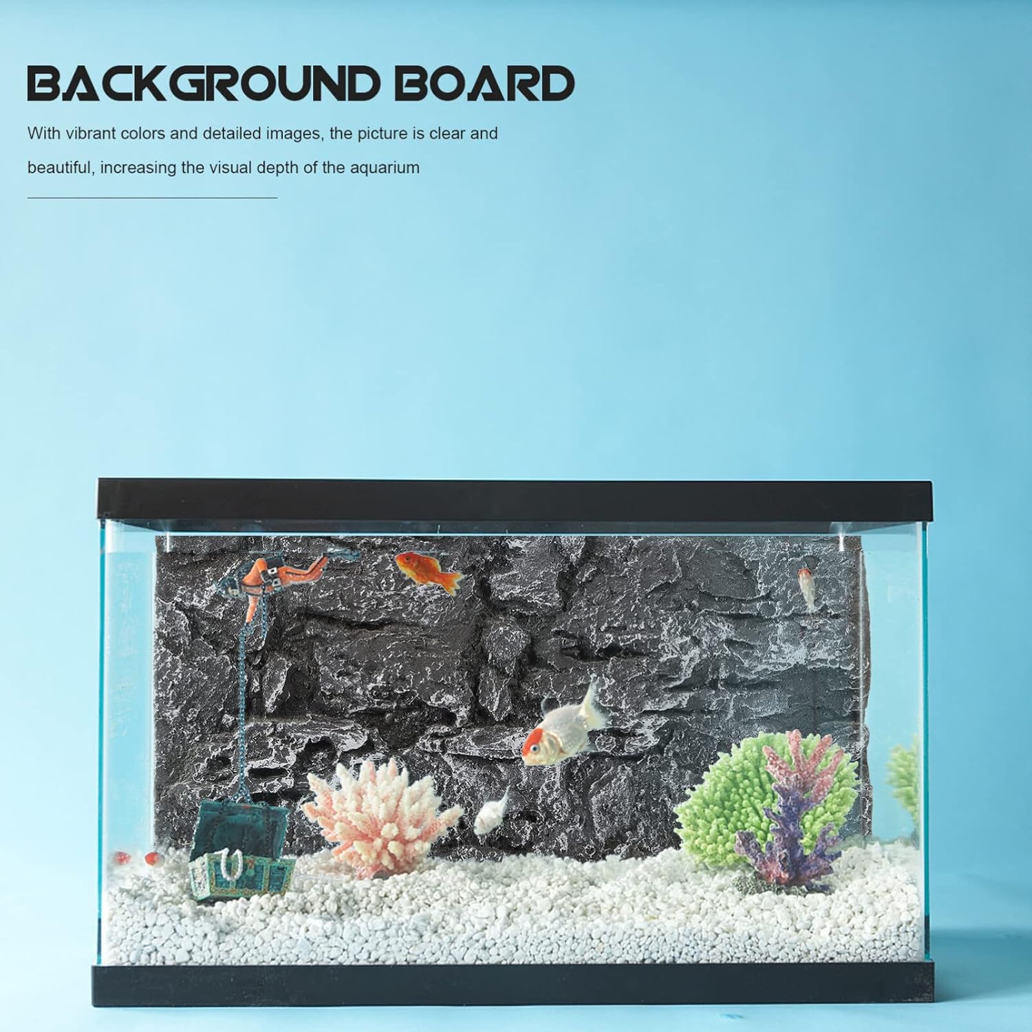 Rock Terrarium Background 3D Reptile Habitat Backgrounds, Decorative Backdrop for Tanks Bearded Dragons Lizard Gecko Spider Chameleon Turtle Fish