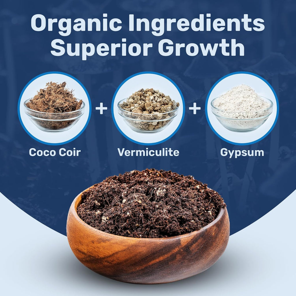 Surfin' Spores Premium Bulk Mushroom Substrate - 20 lbs Expert Mycologist Blend of Coco Coir, Vermiculite & Gypsum, Pasteurized & Odor-Free, Long Shelf-Life, Ideal for Monotub Cultivation